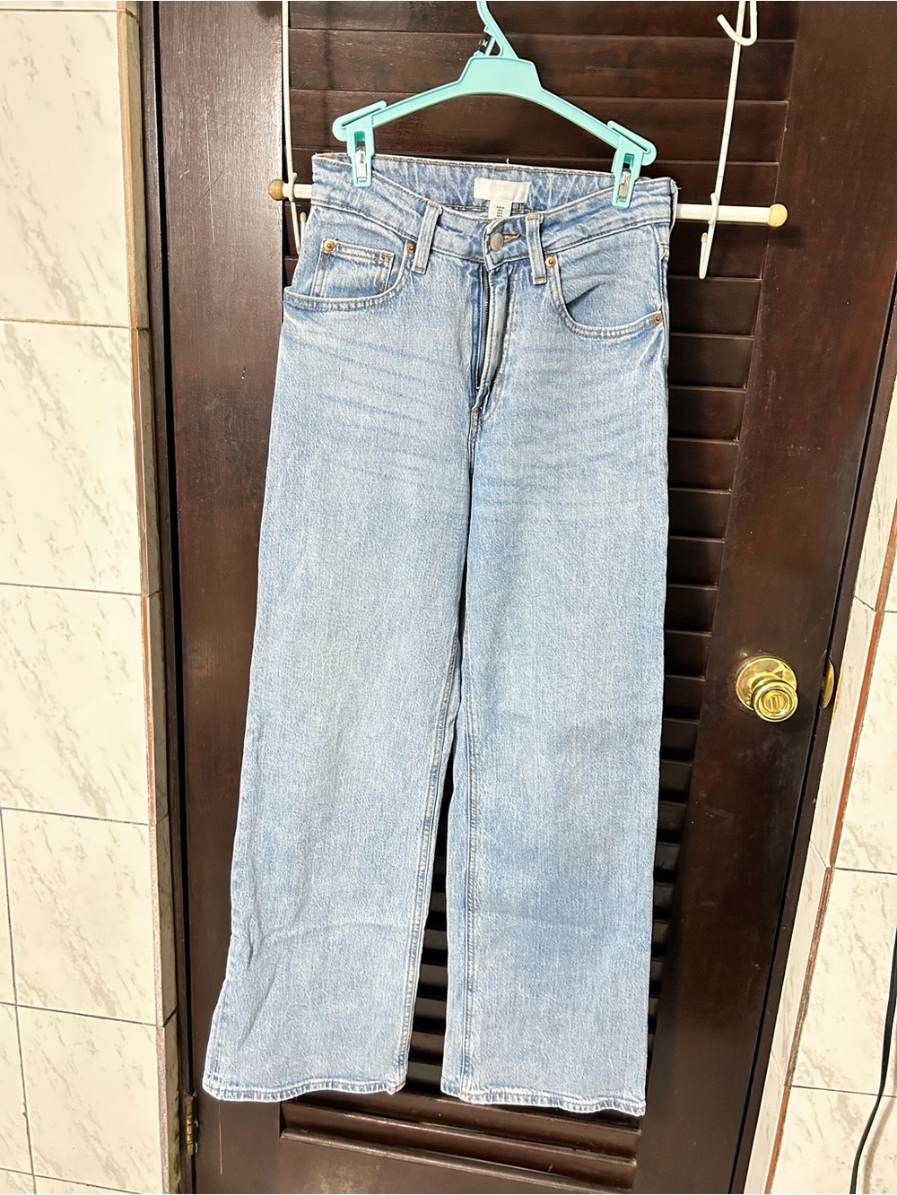 H&M Classic Women's Wide-Leg Jeans - Light Blue